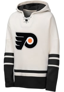 Philadelphia Flyers Youth White Ageless Away Long Sleeve Hoodie
