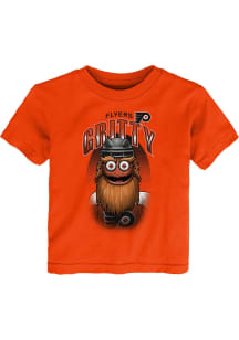 Gritty  Outer Stuff Philadelphia Flyers Toddler Orange Mascot Highlights Short Sleeve T-Shirt