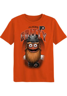 Gritty  Outer Stuff Philadelphia Flyers Boys Orange Mascot Highlights Short Sleeve T-Shirt