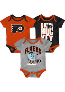 Philadelphia Flyers Baby Orange Triple Header One Piece