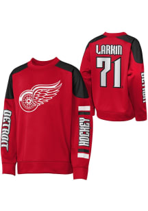 Dylan Larkin Detroit Red Wings Youth Red NN LS Crew Best Defense Player Tee