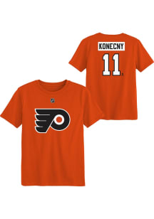 Travis Konecny  Philadelphia Flyers Boys Orange NN Short Sleeve T-Shirt