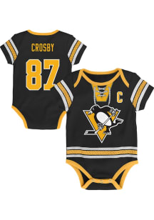 Sidney Crosby  Outer Stuff Pittsburgh Penguins Baby Black NN Hockey Pro Short Sleeve Player One Pi..