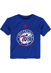 Philadelphia 76ers Infant Doodle Logo Short Sleeve T-Shirt Blue