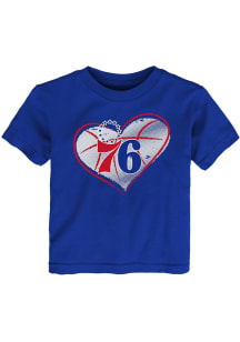 Philadelphia 76ers Toddler Girls Blue Lovely Game Short Sleeve T-Shirt