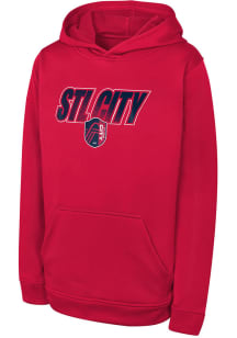 St Louis City SC Youth Red Extra Point Long Sleeve Hoodie