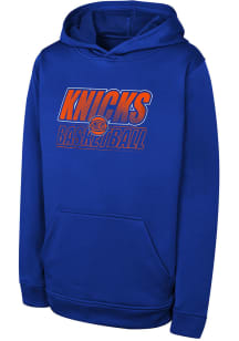 New York Knicks Youth Blue Extra Point Long Sleeve Hoodie