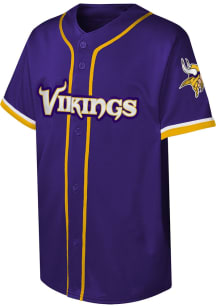 Minnesota Vikings Youth Purple Fashion Baseball Jersey Short Sleeve Fashion T-Shirt
