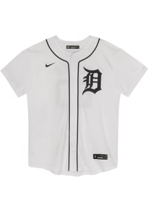 Nike Detroit Tigers Boys White Home Game Blank Baseball Jersey