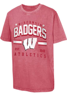 Wisconsin Badgers Youth Red Sure Shot Vintage Short Sleeve T-Shirt