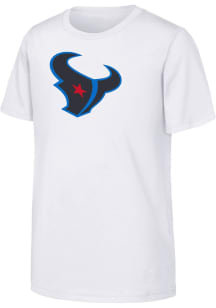 Houston Texans Youth White Alt Secondary Logo Short Sleeve T-Shirt