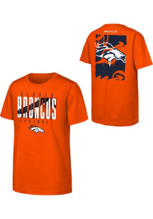 Denver Broncos Youth Orange Posterize Short Sleeve T-Shirt