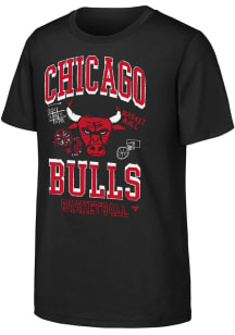 Chicago Bulls Youth Black Grit and Glory Short Sleeve T-Shirt