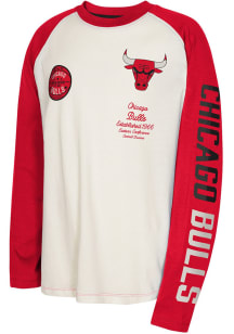Chicago Bulls Boys Grey Over Time Long Sleeve Fashion T-Shirt