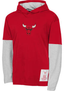 Chicago Bulls Youth Red Small Ball Long Sleeve Hoodie