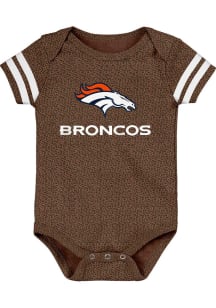 Denver Broncos Baby Brown Play Maker Short Sleeve One Piece
