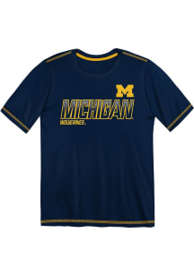 Michigan Wolverines Boys Blue Hyped Up Short Sleeve T-Shirt