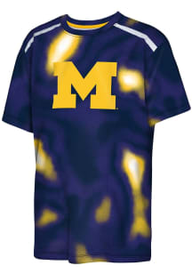 Michigan Wolverines Boys Navy Blue End Zone Short Sleeve T-Shirt