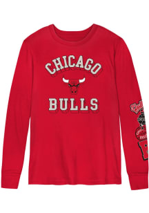 Chicago Bulls Boys Red Up My Sleeve Long Sleeve T-Shirt