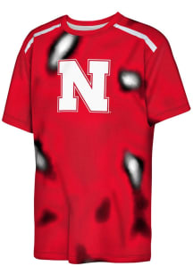 Nebraska Cornhuskers Youth Red End Zone Short Sleeve T-Shirt