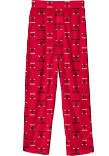 Chicago Bulls Boys Red All Over Printed Sleep Pants