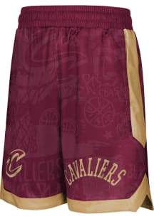 Cleveland Cavaliers Youth Maroon Street Art Shorts