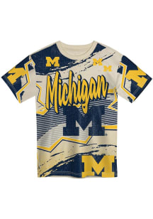 Michigan Wolverines Boys Blue Make Noise Short Sleeve T-Shirt