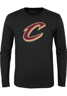 Cleveland Cavaliers Youth Black Primary Logo Long Sleeve T-Shirt