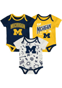 Michigan Wolverines Baby Blue All Day Play One Piece