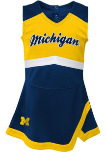 Michigan Wolverines Toddler Girls Blue Cheer Captain Sets Cheer