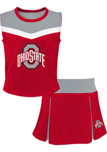 Ohio State Buckeyes Girls Red Spirit 2PC Set Cheer