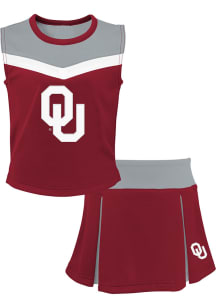 Oklahoma Sooners Girls Cardinal Spirit 2PC Set Cheer