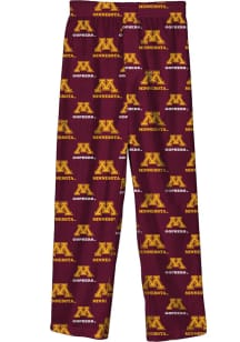 Minnesota Golden Gophers Youth Maroon All Over Team Graphic Sleep Pants