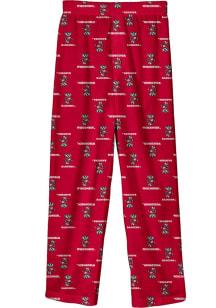 Wisconsin Badgers Youth Red All Over Team Graphic Sleep Pants