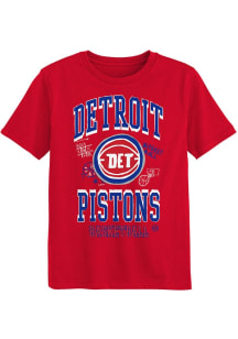 Detroit Pistons Boys Red Grit and Glory Short Sleeve T-Shirt