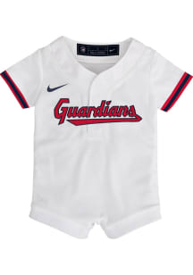 Nike Cleveland Guardians Baby White Home Replica Romper Jersey Baseball Jersey