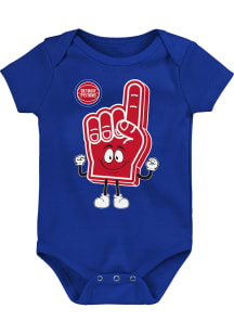 Detroit Pistons Baby Blue Handy Man Short Sleeve One Piece