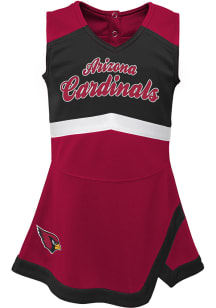 Arizona Cardinals Toddler Girls Red Cheer Captain Sets Cheer Dress