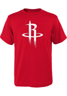 Houston Rockets Boys Red Primary Logo Short Sleeve T-Shirt