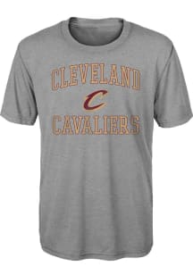 Cleveland Cavaliers Youth Grey #1 Design Short Sleeve T-Shirt