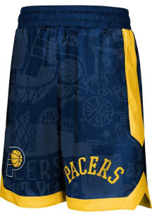 Indiana Pacers Youth Navy Blue Street Art Shorts