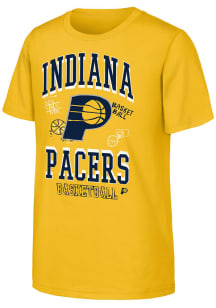 Indiana Pacers Youth Yellow Grit and Glory Short Sleeve T-Shirt