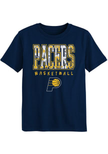 Indiana Pacers Boys Navy Blue Court Canvas Short Sleeve T-Shirt