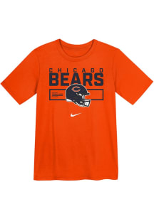 Nike Chicago Bears Boys Orange Helmet Essential Short Sleeve T-Shirt
