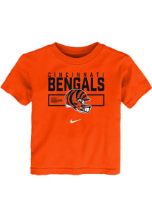 Nike Cincinnati Bengals Toddler Orange Helmet Essential Short Sleeve T-Shirt