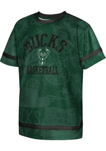 Milwaukee Bucks Youth Green Getting Up Short Sleeve T-Shirt