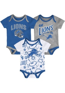 Detroit Lions Baby Blue All Day Play One Piece
