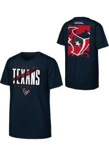 Houston Texans Youth Navy Blue Posterize Short Sleeve T-Shirt