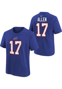 Josh Allen Buffalo Bills Youth Blue Nike Fuse NN Design Player Tee