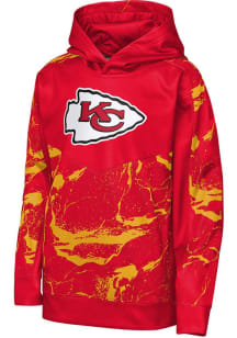 Kansas City Chiefs Youth Red Offensive Line Classic Long Sleeve Hoodie